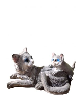 KOT KOTKA LEŻĄCA Z MŁODYMI...