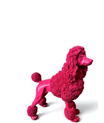 STOJĄCY RÓŻOWY PUDEL